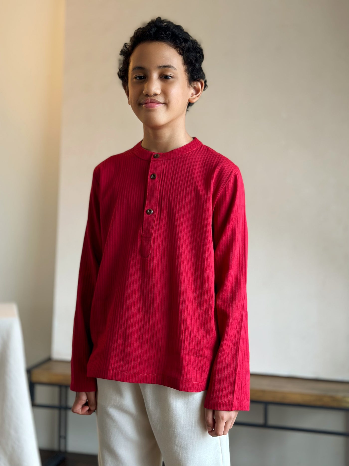 AMAR Kurta in Carmine Red