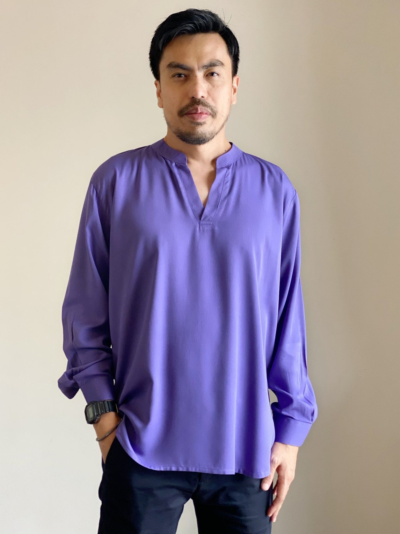 AWANG Kurta in Purple
