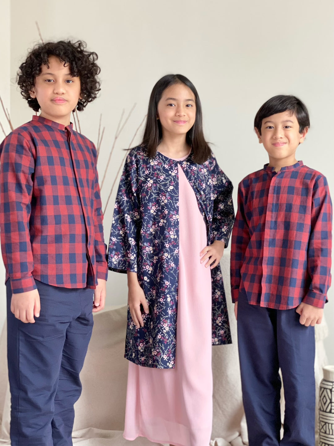 TULUS Unisex Kurta Set in Checks