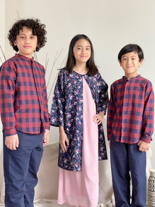 TULUS Unisex Kurta Set in Checks