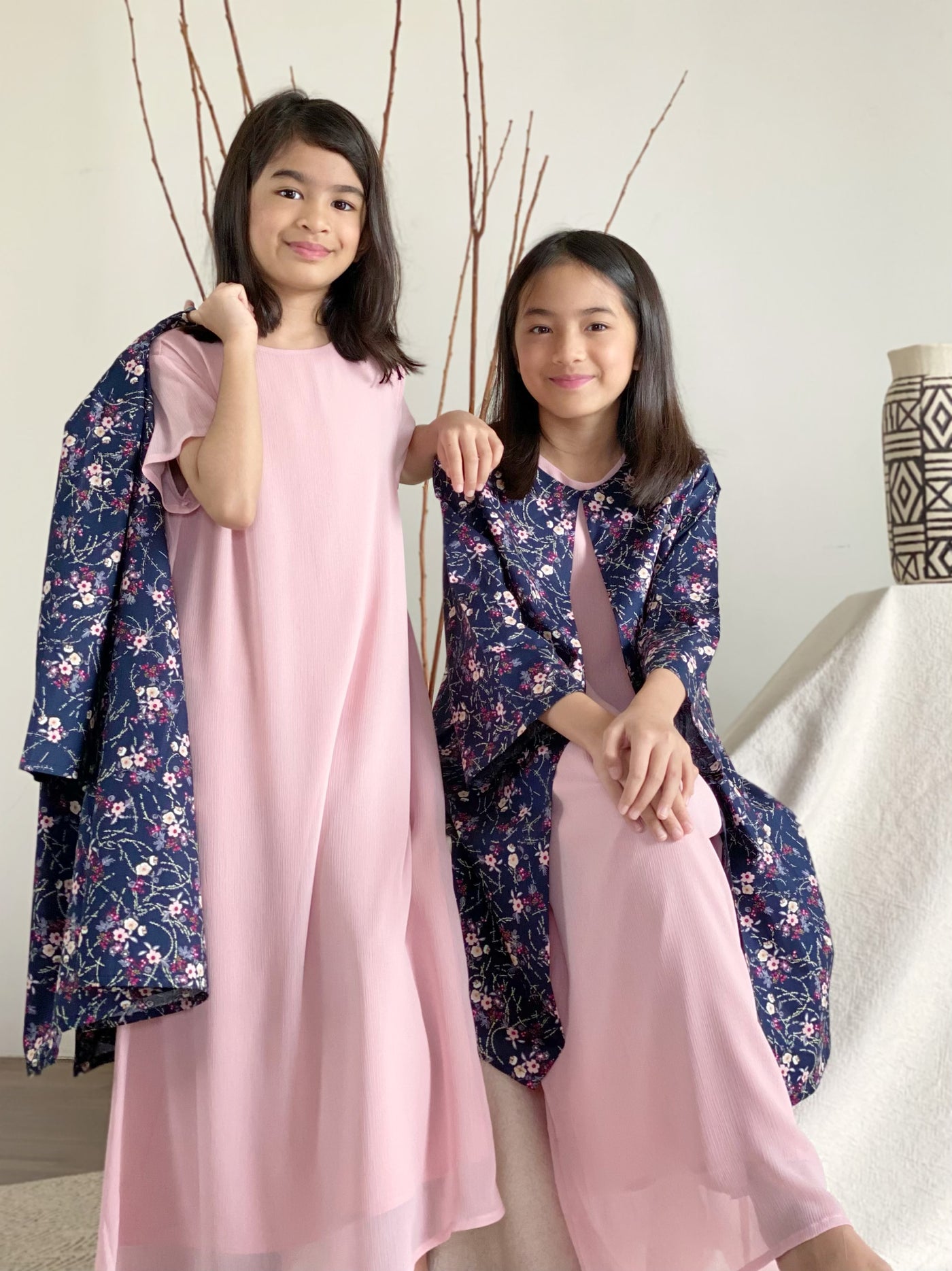 AZALEA Flowy Dress with Overcoat Set