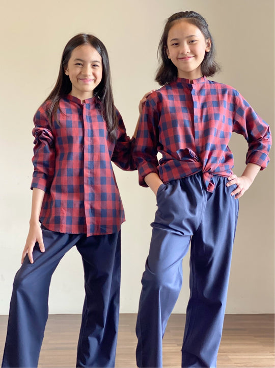 TULUS Unisex Kurta Set in Checks