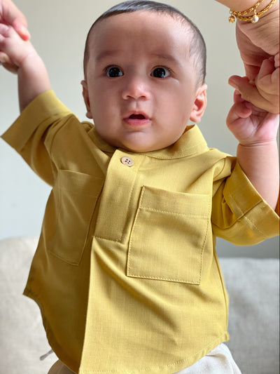 ALI Pocket Kurta in Honey