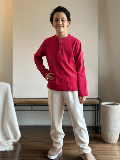 AMAR Kurta in Carmine Red