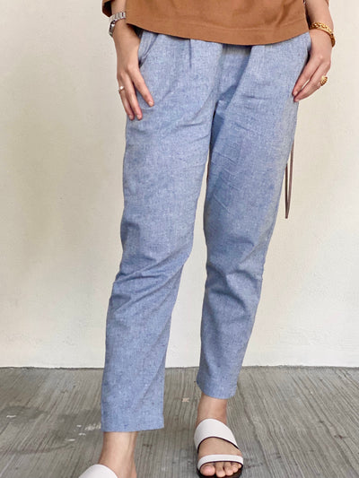 KELLY Chambray Cropped Pants