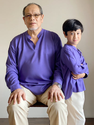 AWANG Kurta in Purple