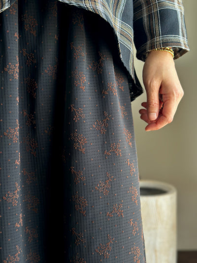 CENGKIH Modern Kebaya with Skirt Set in Black Plaid