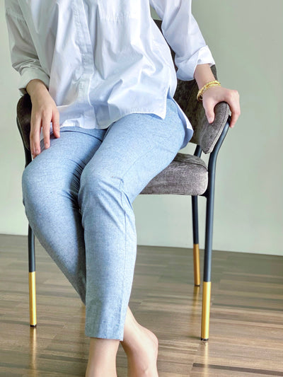 KELLY Chambray Cropped Pants