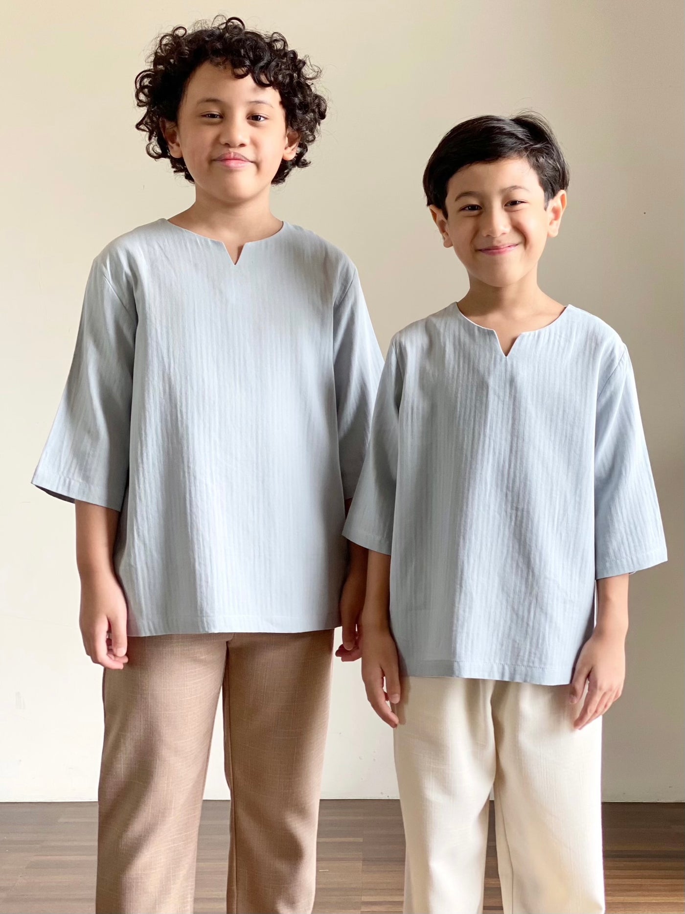 RUMI Easy Kurta in Dusty Cyan
