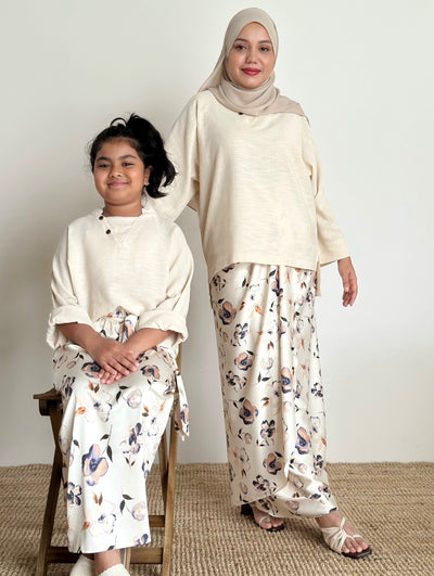 AKASIA Linen Blouse in Vanilla