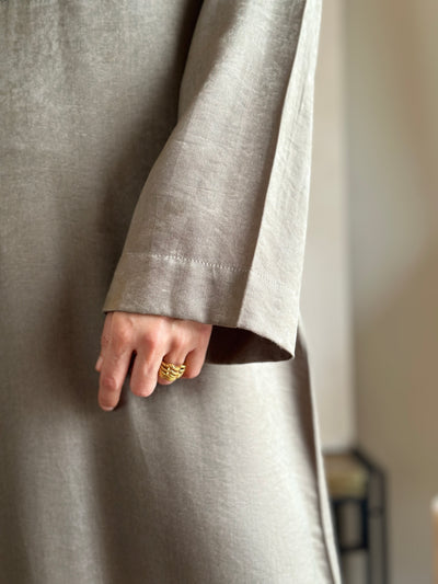 MARYAM Flare Abaya in Mud Green