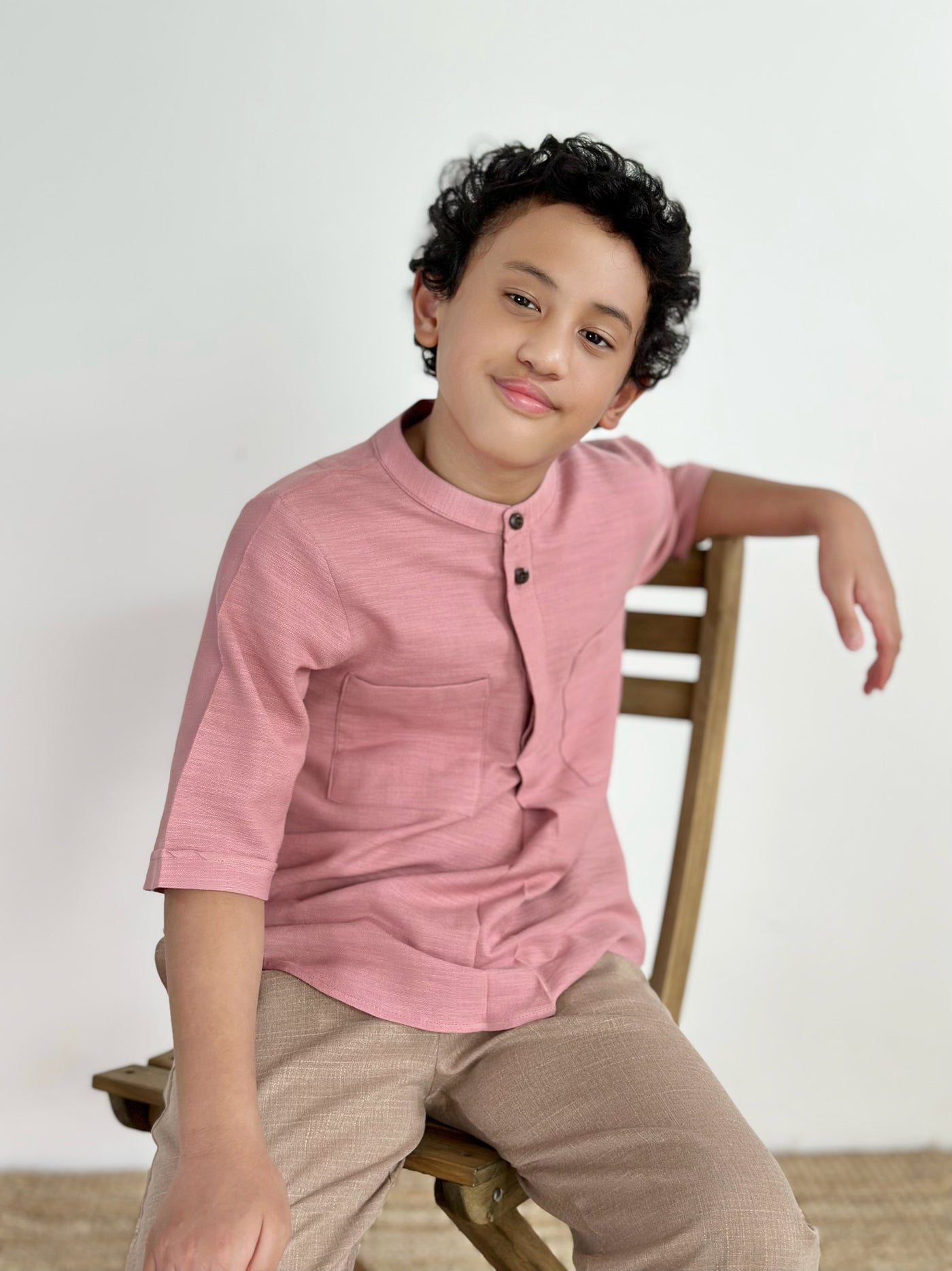 ALI Pocket Kurta in Pink