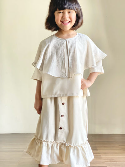 Celina Puritan-collar Blouse in Ivory