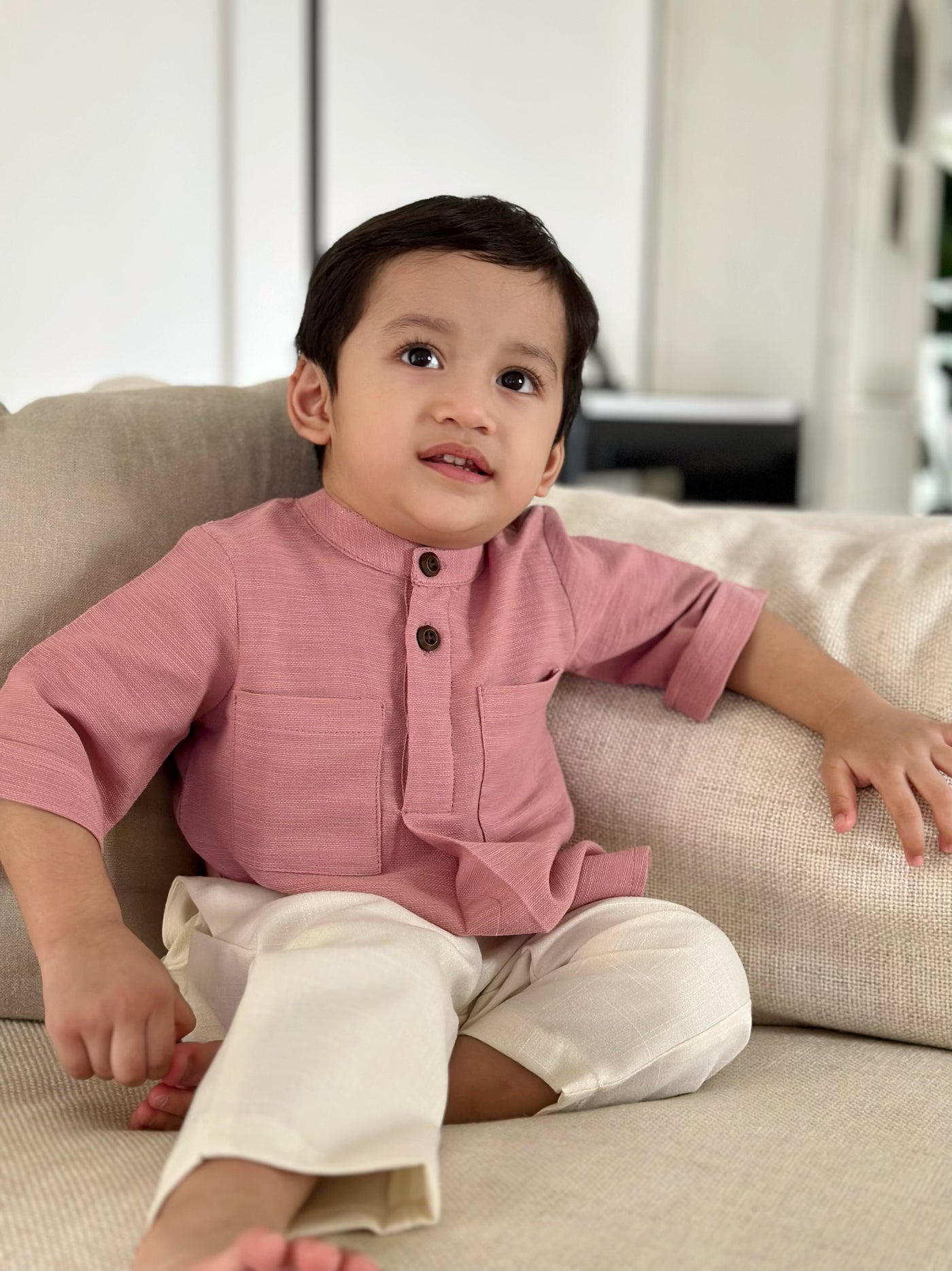 ALI Pocket Kurta in Pink