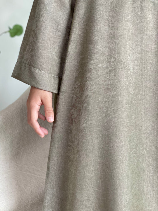 MAYRA Flare Abaya in Mud Green