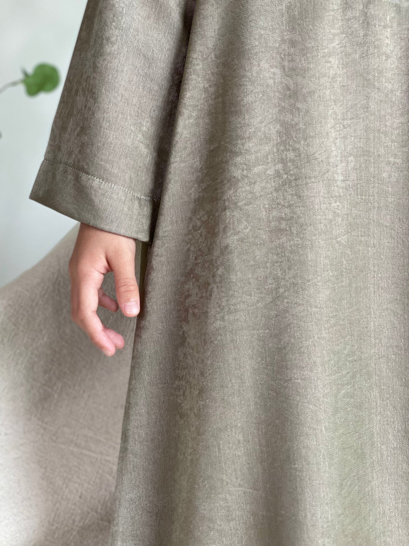 MAYRA Flare Abaya in Mud Green