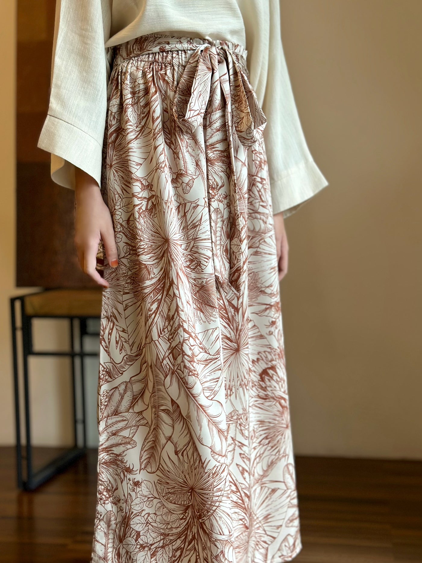 MELINA Bow Skirt in Lush