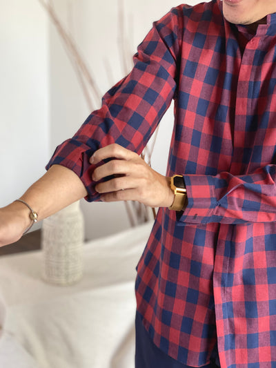 ILHAM Kurta Set in Checks