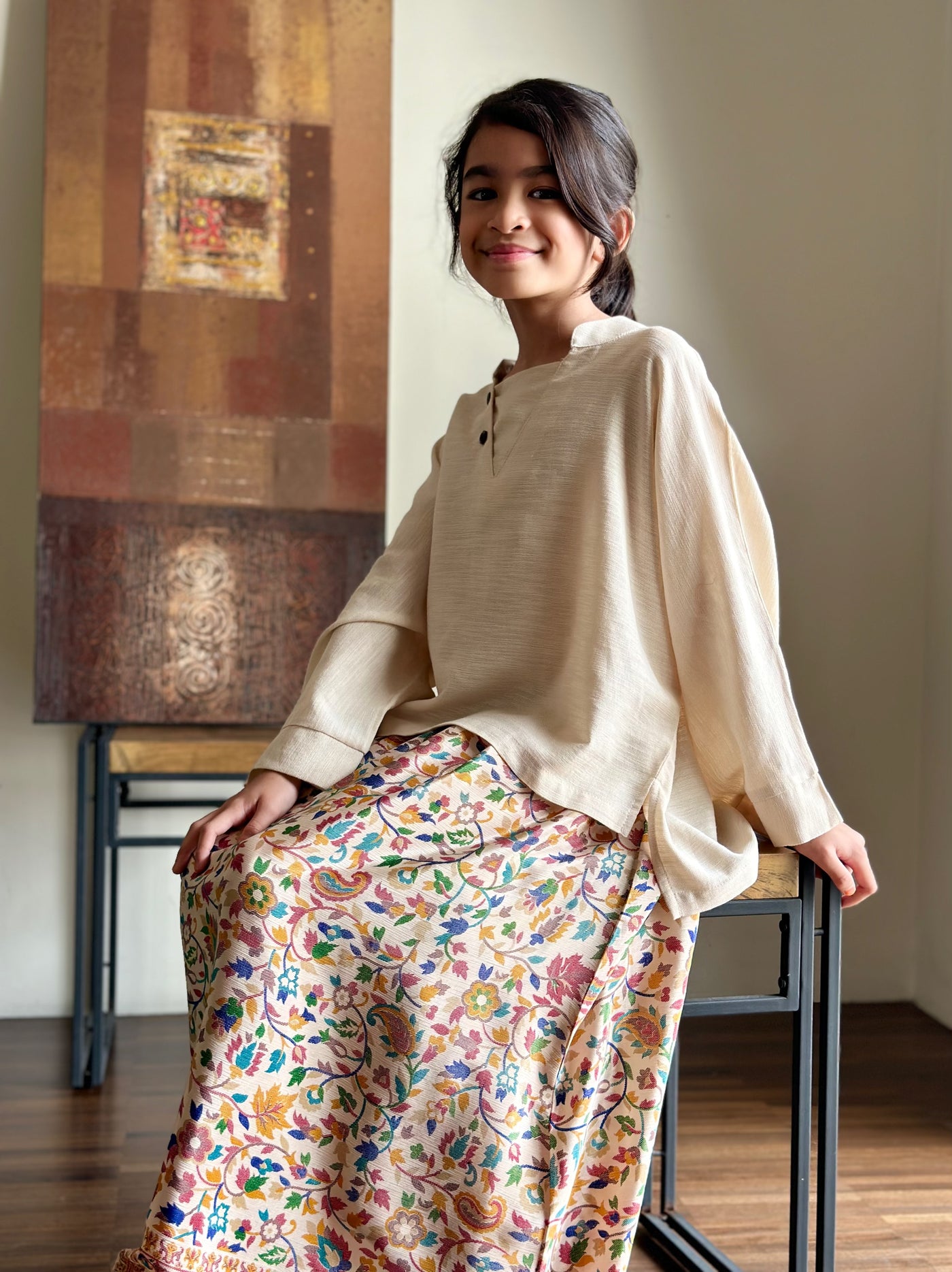 GEULIS Linen Blouse in Vanilla