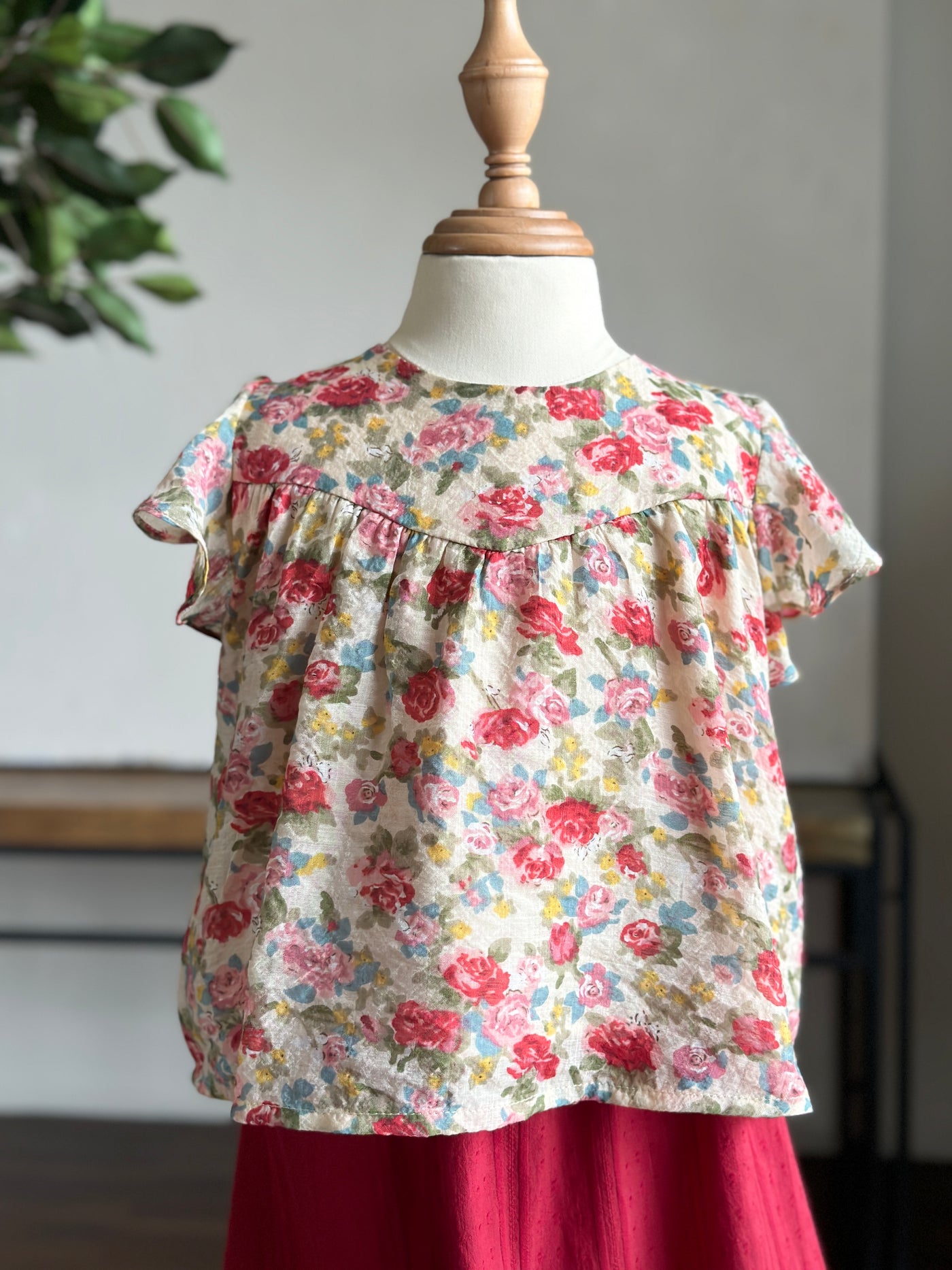 KEKWA Baby's Mini Kurung Set in Red Rose