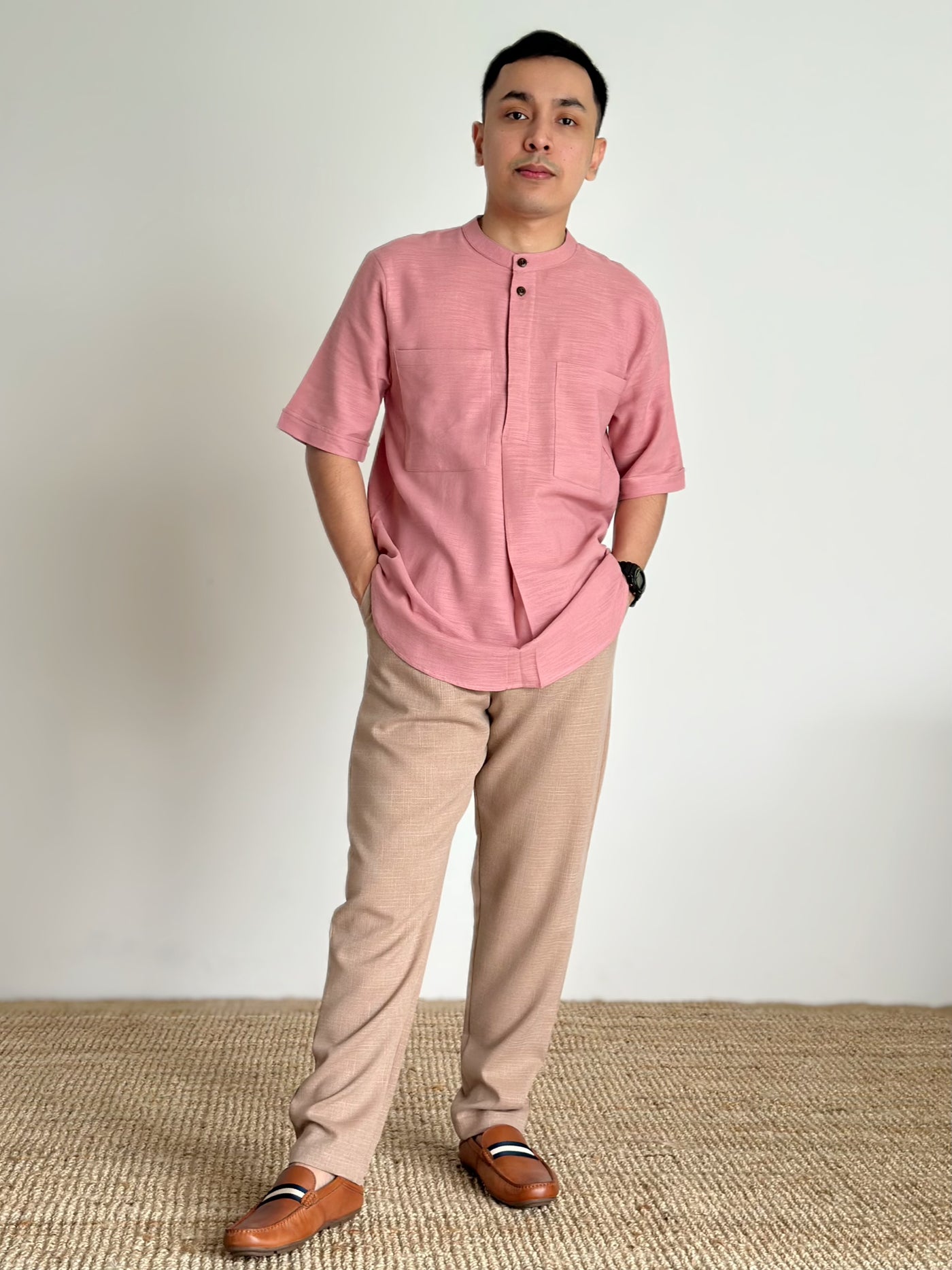 ABU Pocket Kurta in Pink