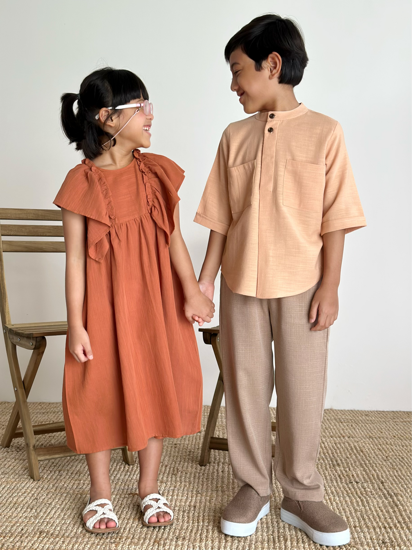 ALI Pocket Kurta in Peach