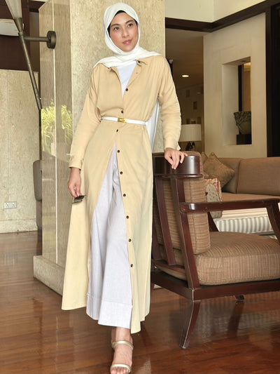 ASTER Shirt Dress in Parmesan