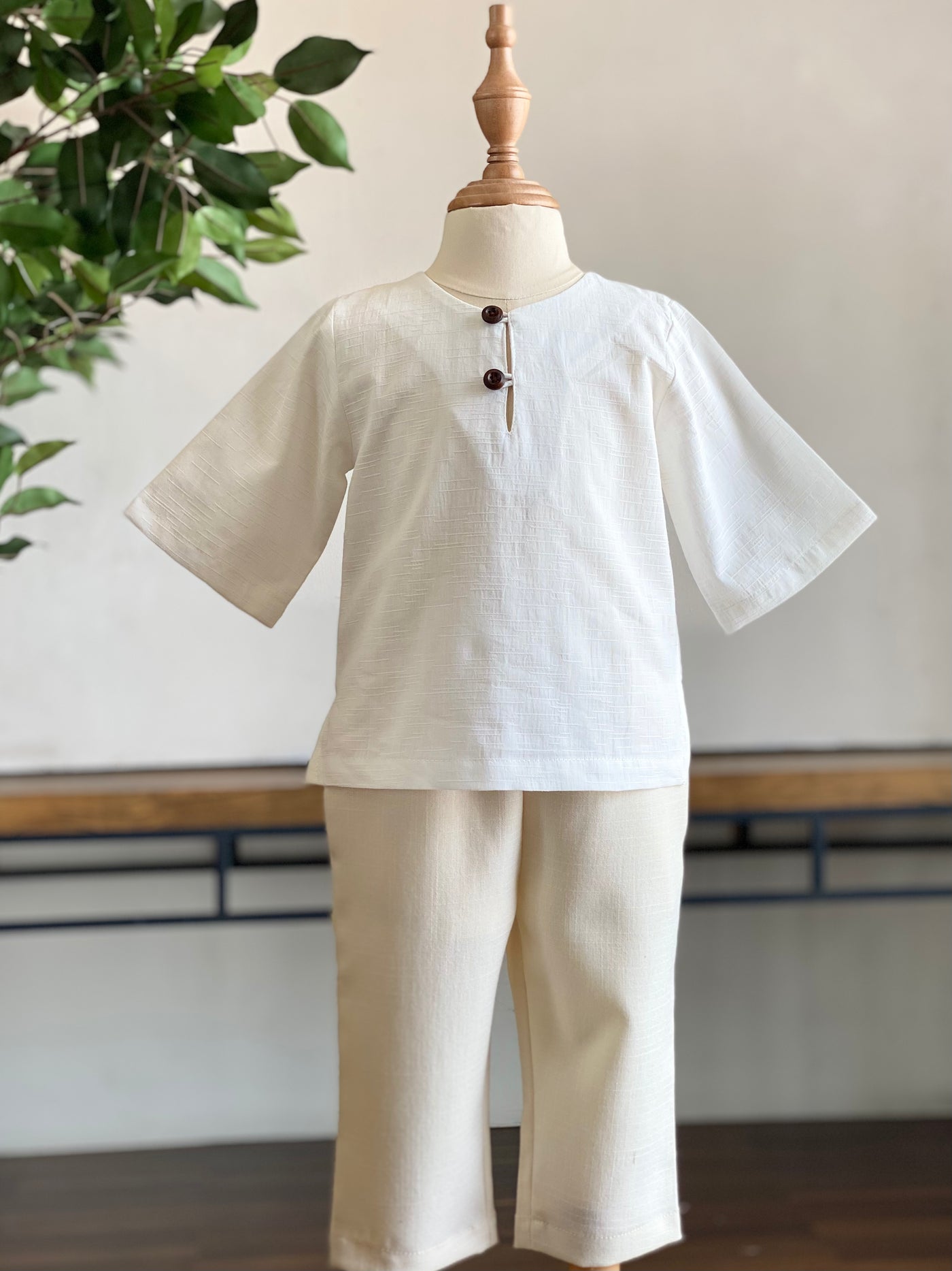 TENANG Unisex Baby’s Kurta in White