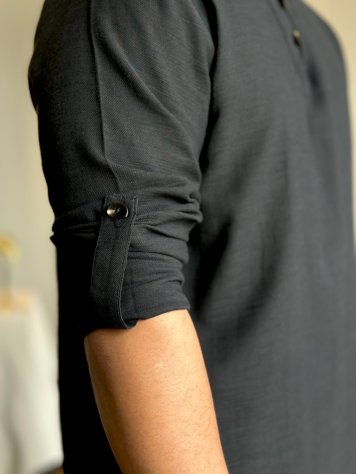ELIAS Kurta in Charcoal