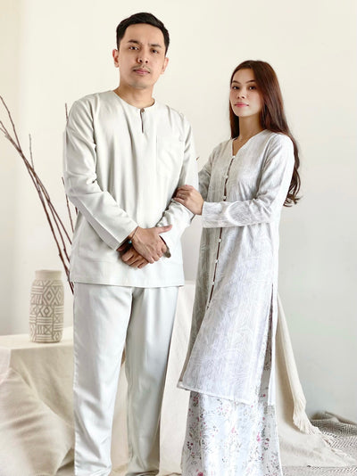 MALIK Teluk Belanga Baju Melayu Set in Honeydew