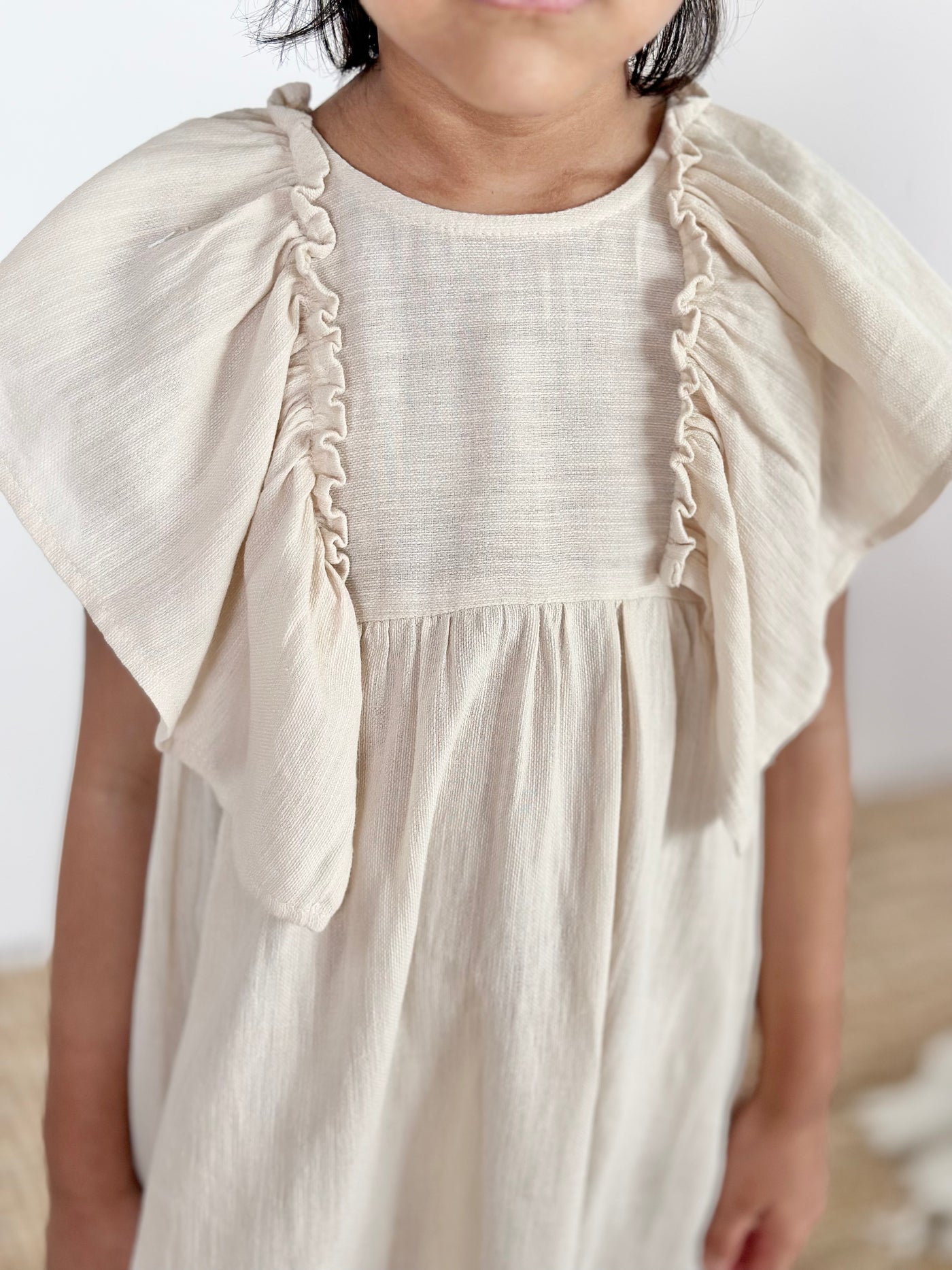 FRIDA Frill Dress in Vanilla