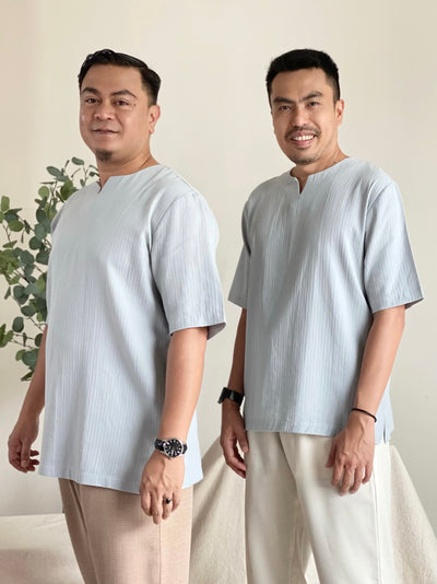 KANDA Easy Kurta in Dusty Cyan