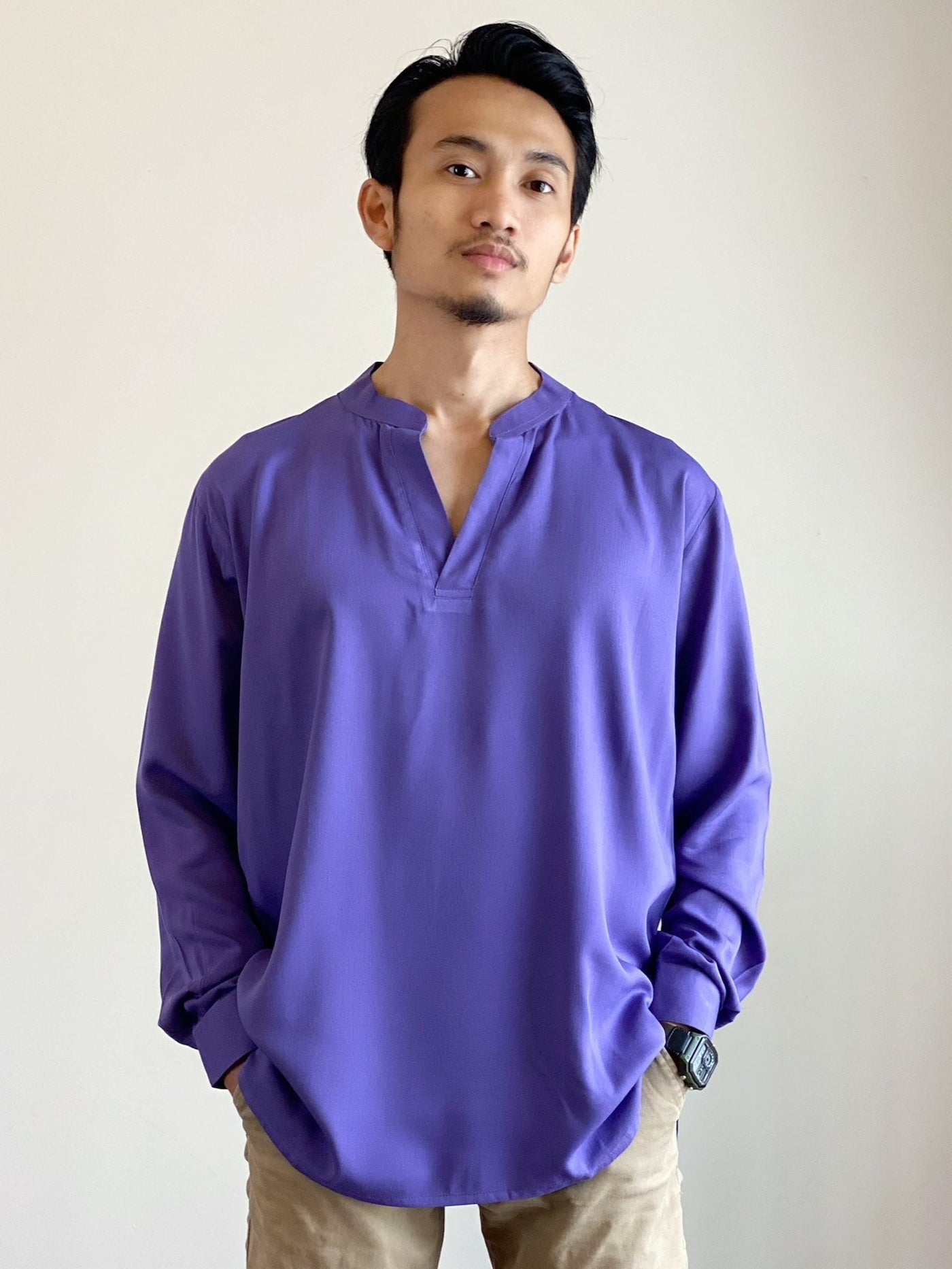 AWANG Kurta in Purple