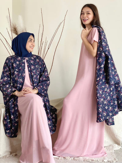 ROSE Flowy Dress with Overcoat Set