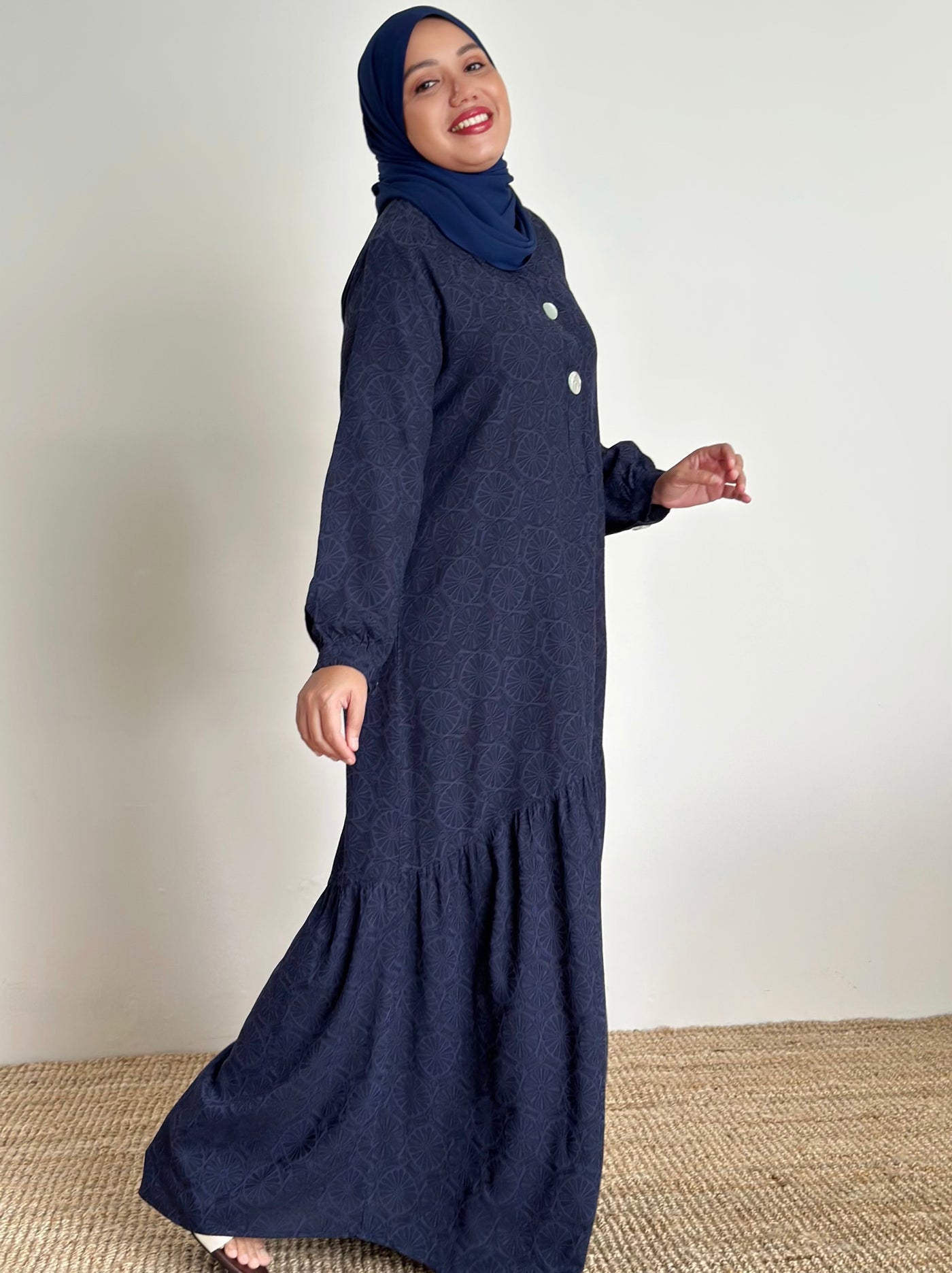 THALIA Flounce Shirt Dress