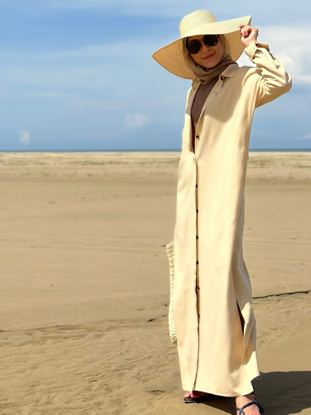ASTER Shirt Dress in Parmesan