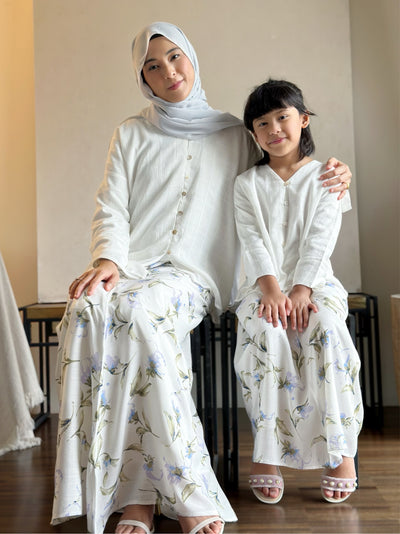 BAIDURI Mini Kebarung Set in White Garden
