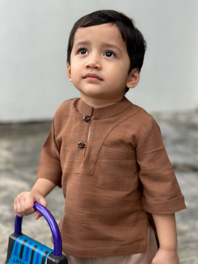 SENTOSA Kurta in Caramel