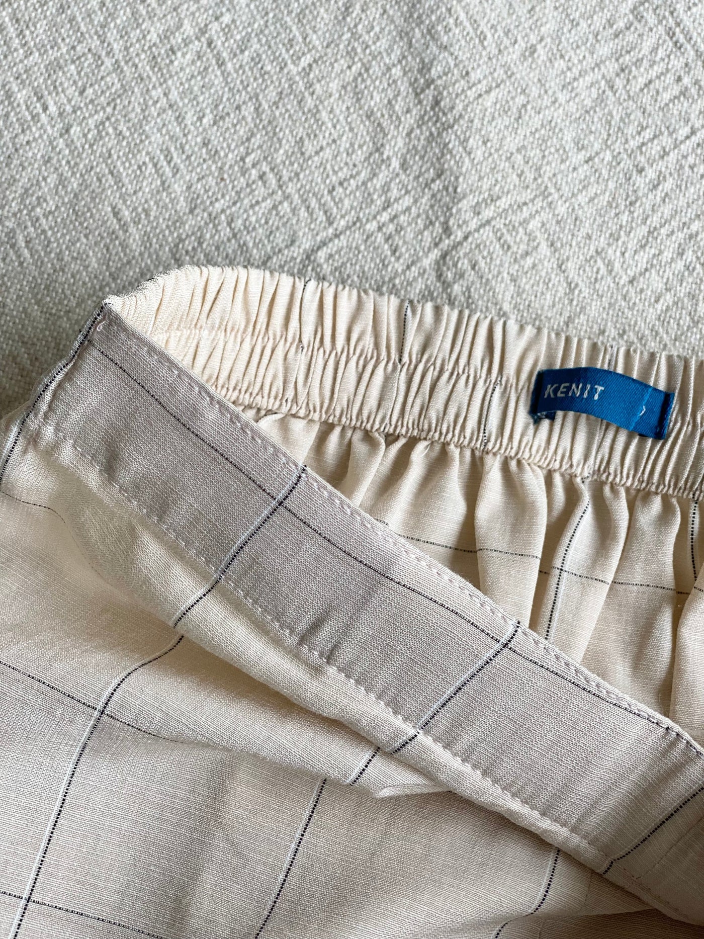 AYUB Instant Pelikat Style Samping in Ivory Windowpane