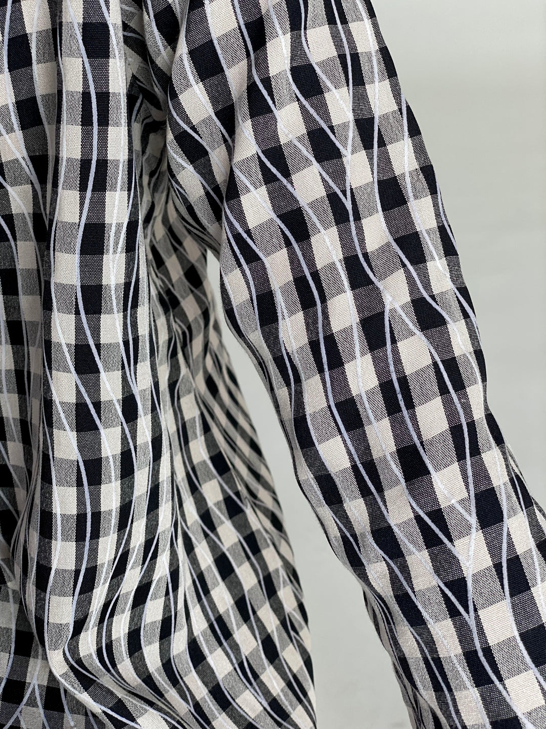 SUKMA Long Kurung Set in Black Gingham