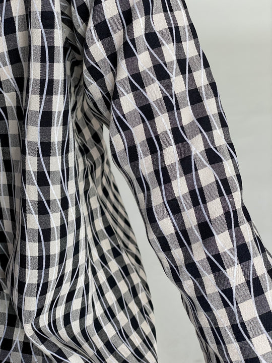 SUKMA Long Kurung Set in Black Gingham