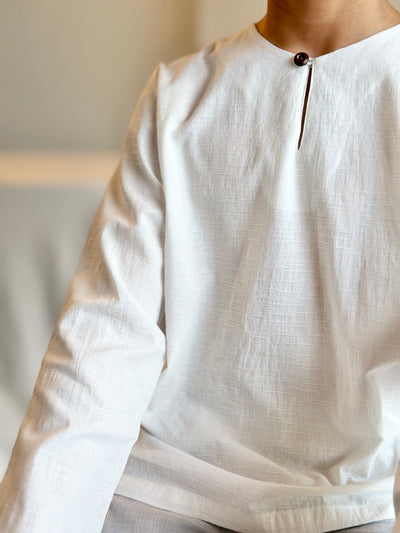 DAMAI Teluk Belanga Kurta in White
