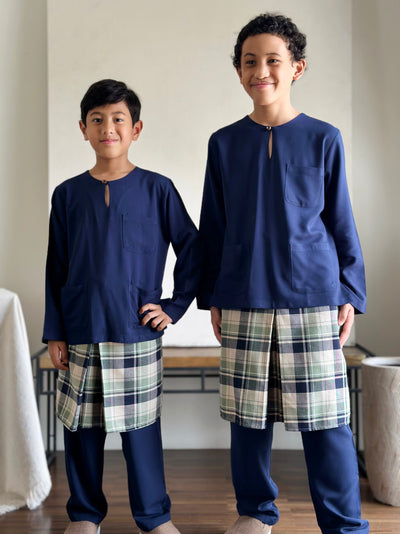 AYUB Instant Pelikat Style Samping in Green Plaid