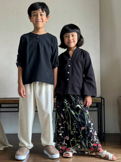 EZRA Kurta in Charcoal