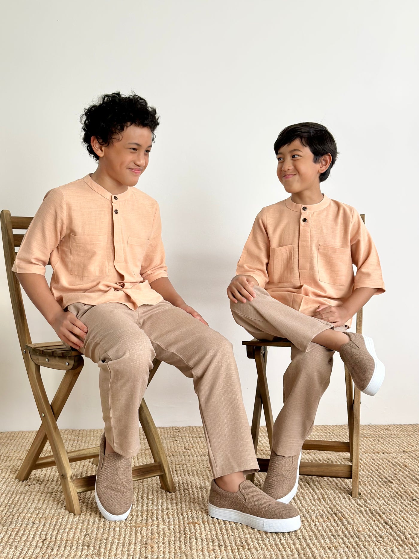 ALI Pocket Kurta in Peach