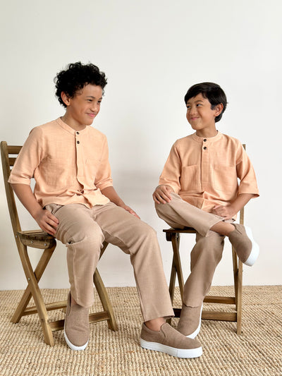 ALI Pocket Kurta in Peach