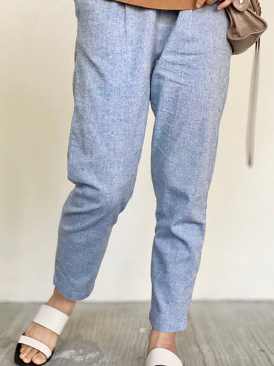 KELLY Chambray Cropped Pants