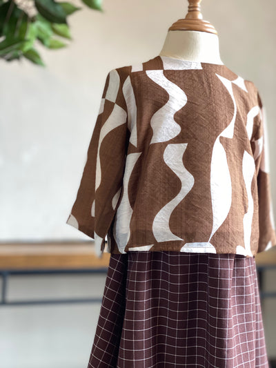 ORKED Baby’s Modern Kurung Set in Cocoa