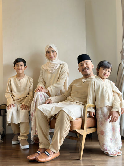 LILY Modern Mini Kebaya Set in Vanilla Rose