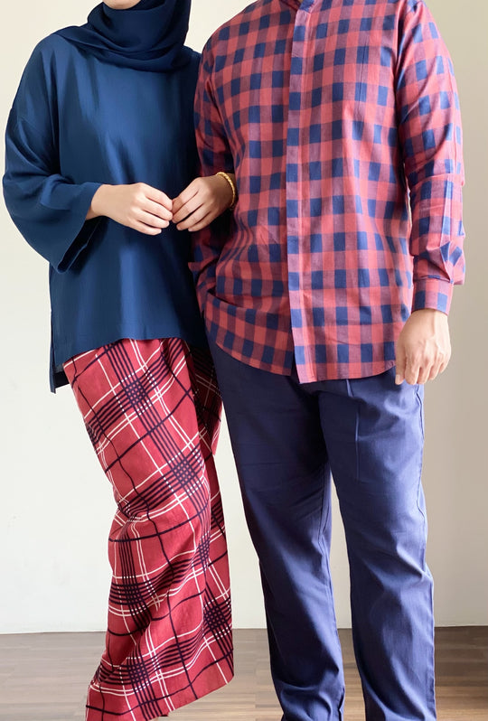 ILHAM Kurta Set in Checks